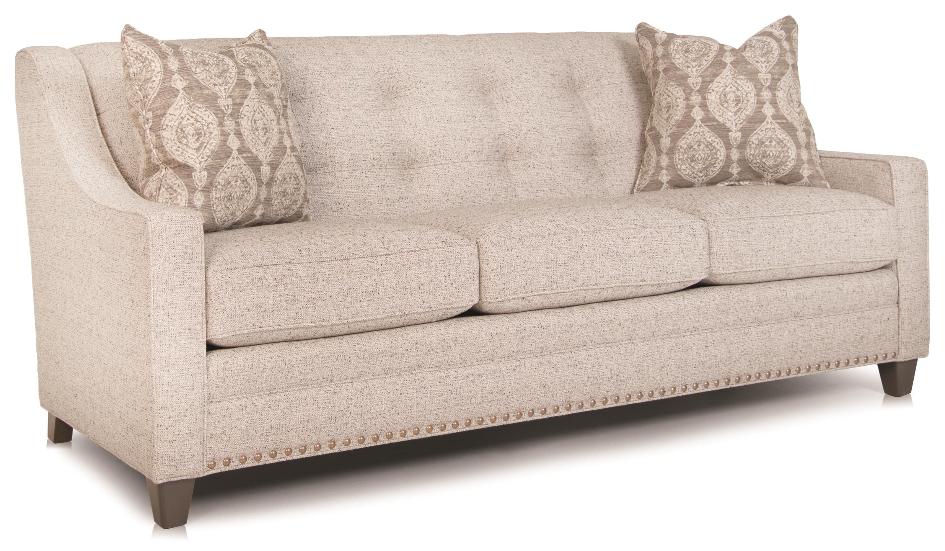 Smith Brothers Amanda Fabric Sofa with Tufted Back Crowley Furniture
